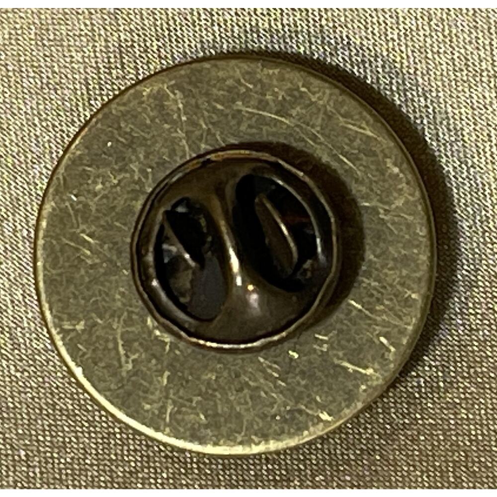 NWOT Horse Racing Jockey Rider Lapel Pin Brooch Brown Dome Cabochon Triple Crown - Picture 3 of 4